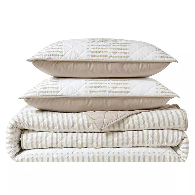 details by Becki Owens 3-Piece Printed Gauze Quilt Set Collection, Assorted Styles and Colors | Sam's Club