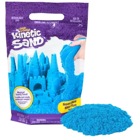 Kinetic Sand, 2lbs Blue Play Sand, Moldable Sensory Toys for Kids, Resealable Bag (Packaging May Vary), for Ages 3 and up | Walmart (US)