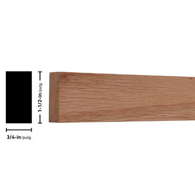 R1X2 Oak Board 3/4-in x 1-1/2-in x 6-ft Lowes.com | Lowe's