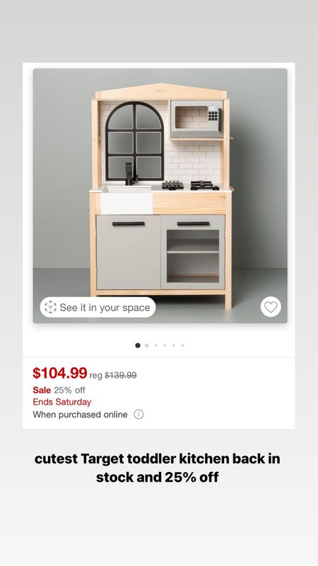 The cutest toddler play kitchen is back in stock and on sale #target #blackfriday 
 

#LTKCyberWeek