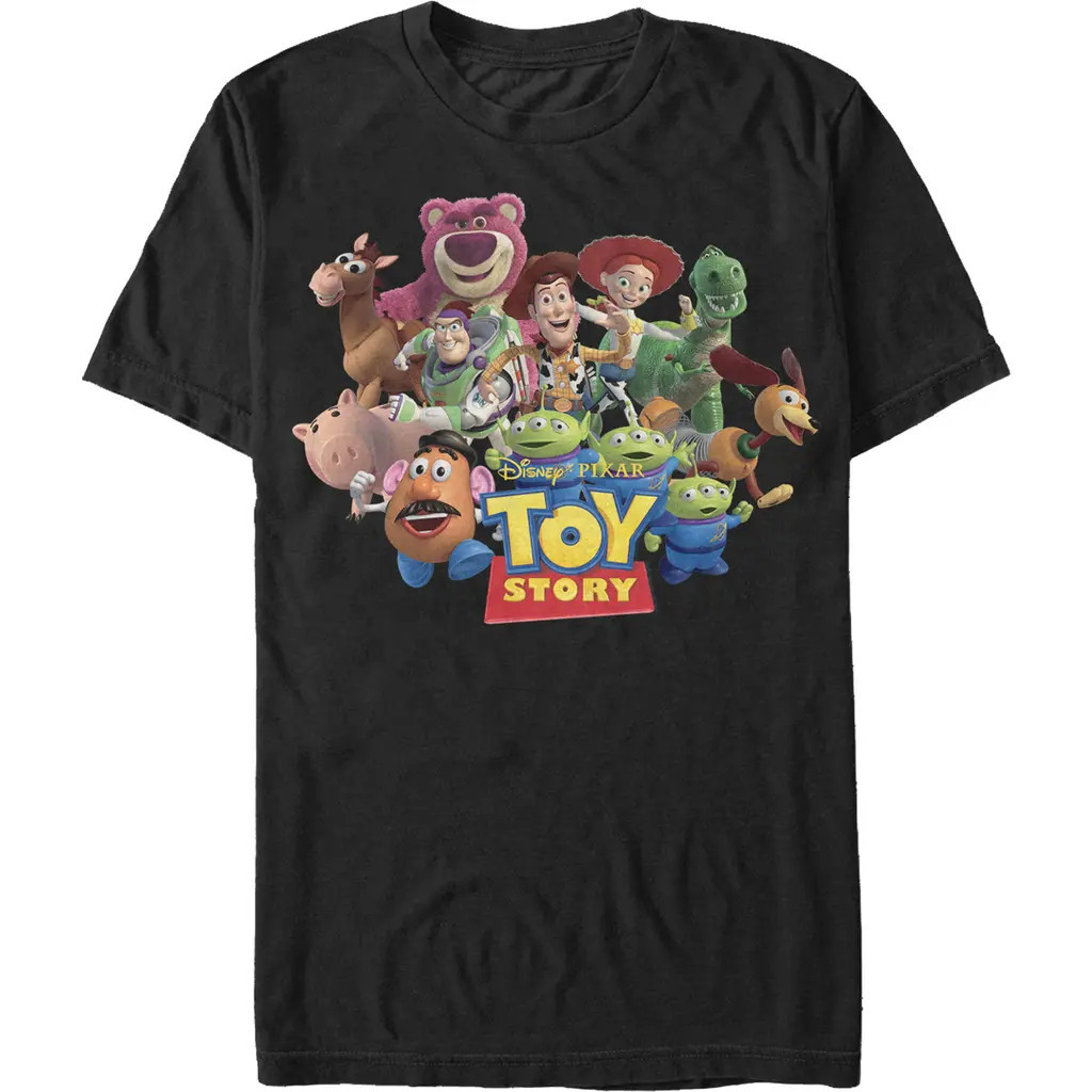 Men's Toy Story Character Logo Scene  Graphic T-Shirt in Black at Nordstrom, Size X-Large | Nordstrom