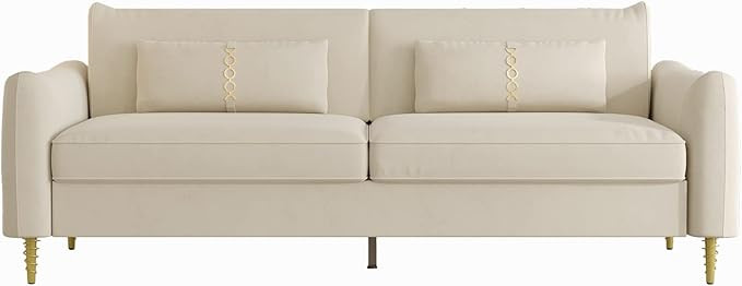 IQIAite 85'' W Loveseat Sofa, Mid Century Modern Decor Love Seat Couches with Arm for Living Room... | Amazon (US)