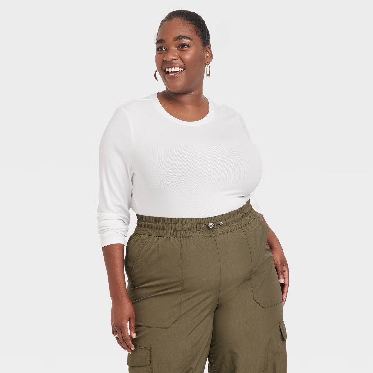 Women's Long Sleeve Slim Fit Crewneck T-Shirt - A New Day™ | Target