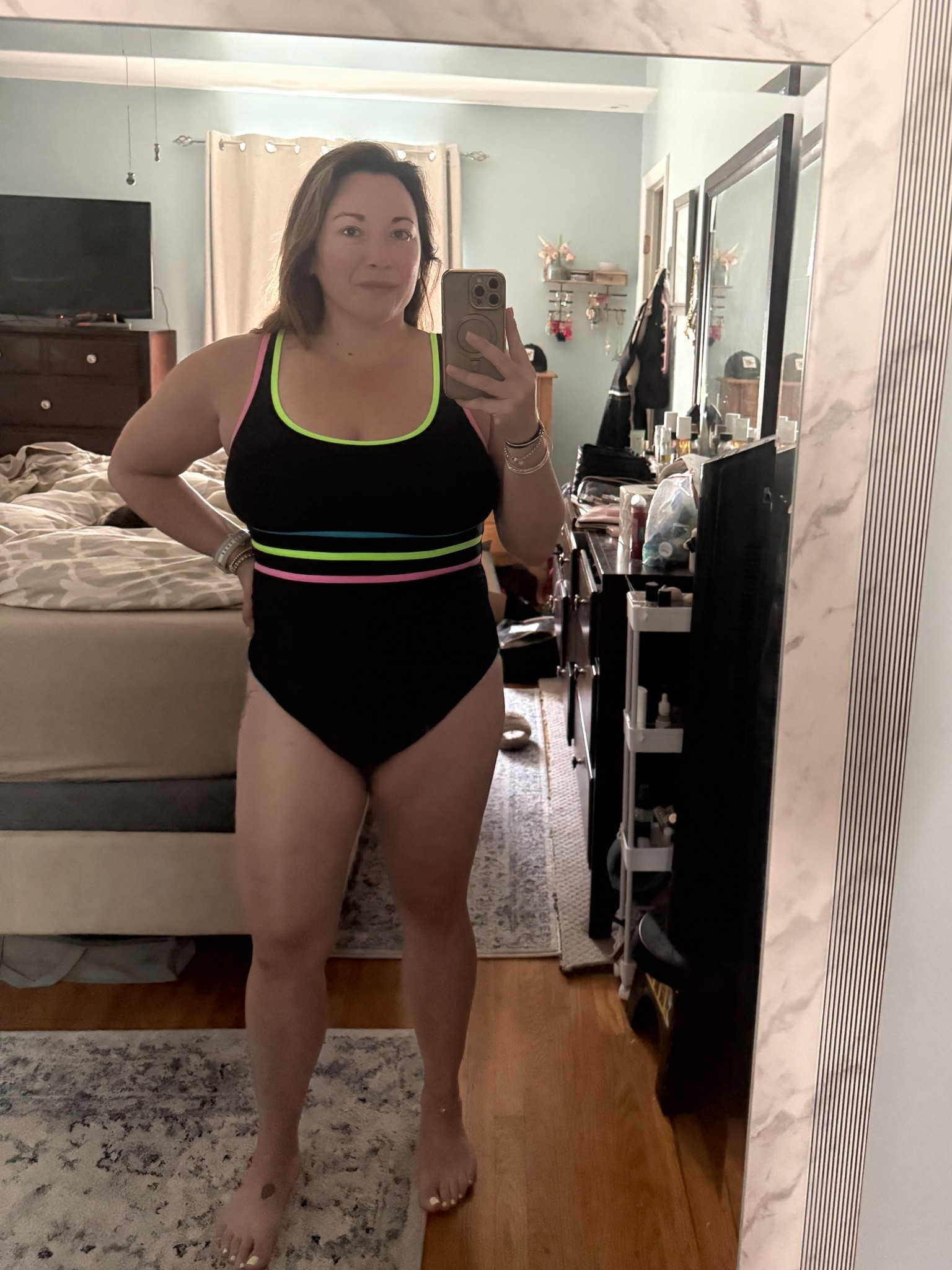 Loving this new bathing suit! 

#LTKMidsize #LTKSeasonal #LTKFindsUnder50