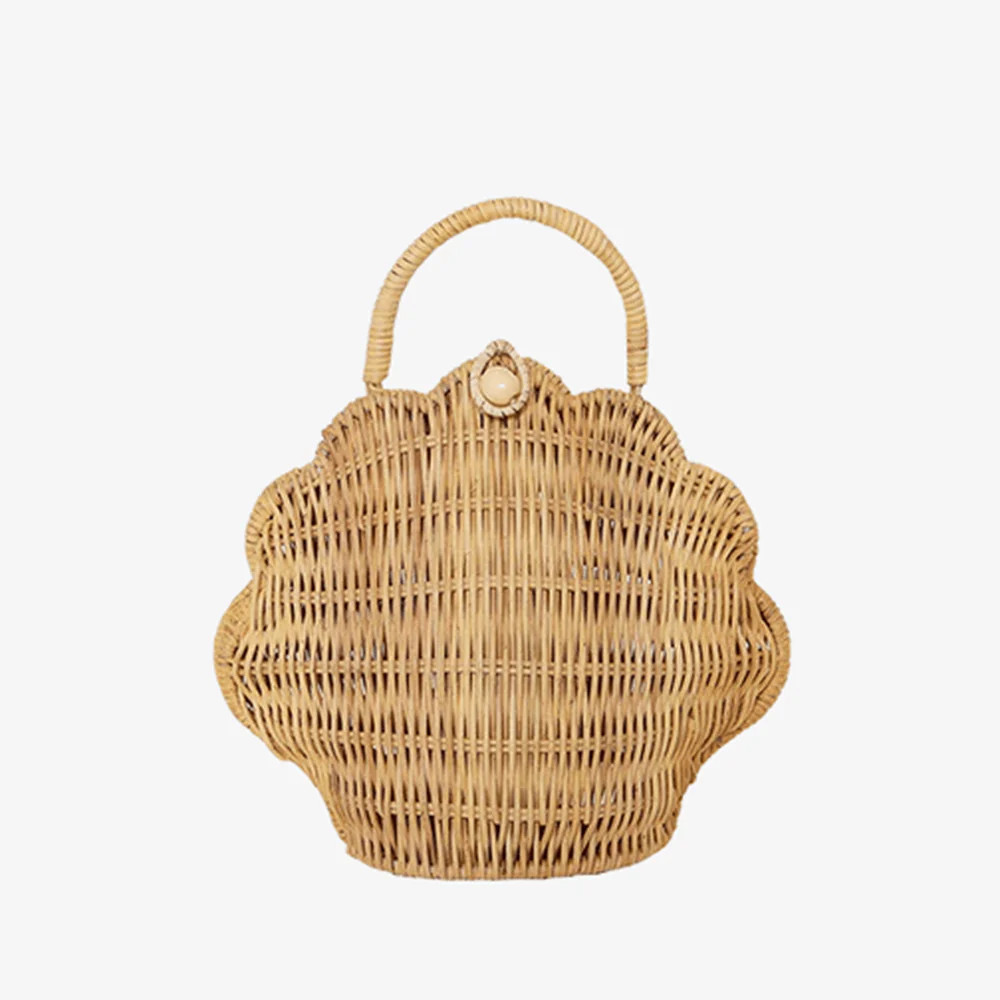 Rattan Shell Purse - Straw | Shop Sweet Lulu