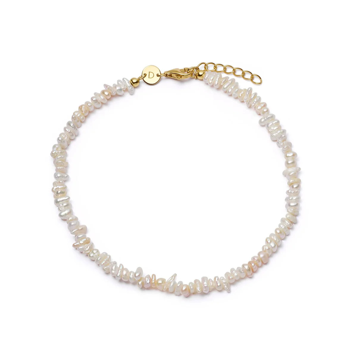 Polly Sayer Beach Pearl Anklet 18ct Gold Plate | Daisy London Jewellery