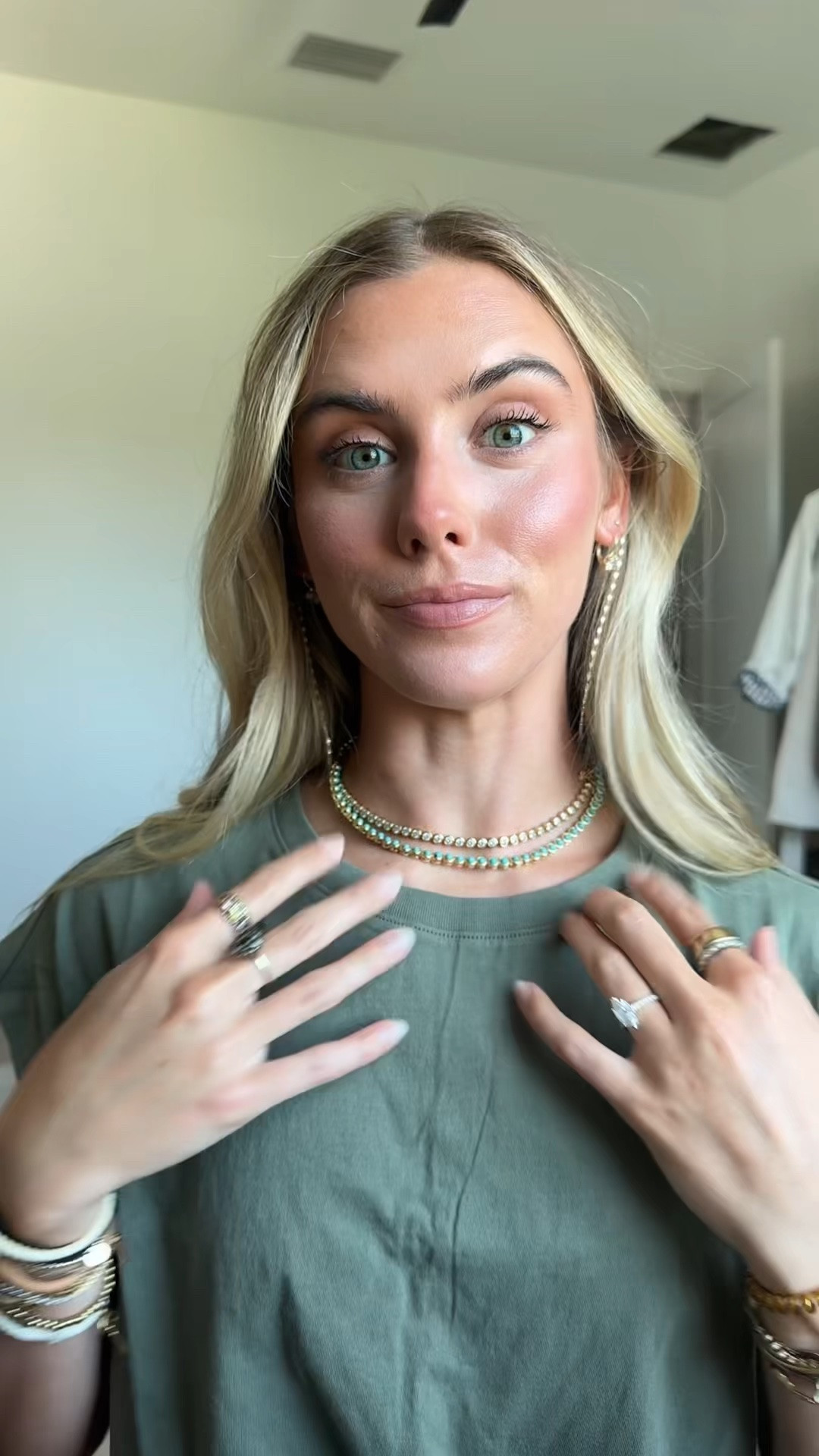 my current jewelry stack! My necklace is @electricpicks the jewel necklace it’s a tennis necklace layered with the turquoise @baublebar necklace. My earrings are @electricpicks Bentley earrings in the first piercing and the second piercing are dusters from Ring Concierge.

#LTKootd #LTKdayinmylife #LTKstorytime