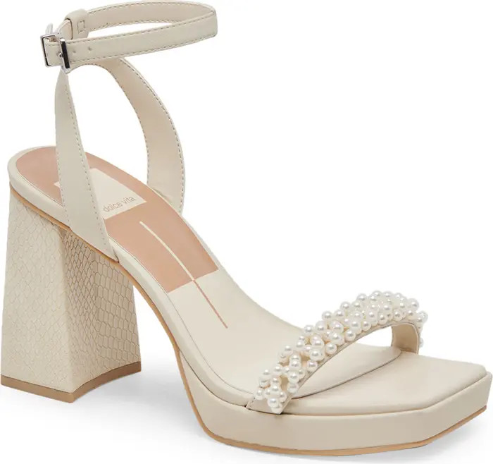 Adilyn Imitation Pearl Platform Sandal (Women) | Nordstrom Rack