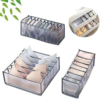 EddHomes Underwear Drawer Organizer Divider, Bra Drawer Organizer Divider Storage Foldable Bra Un... | Amazon (US)