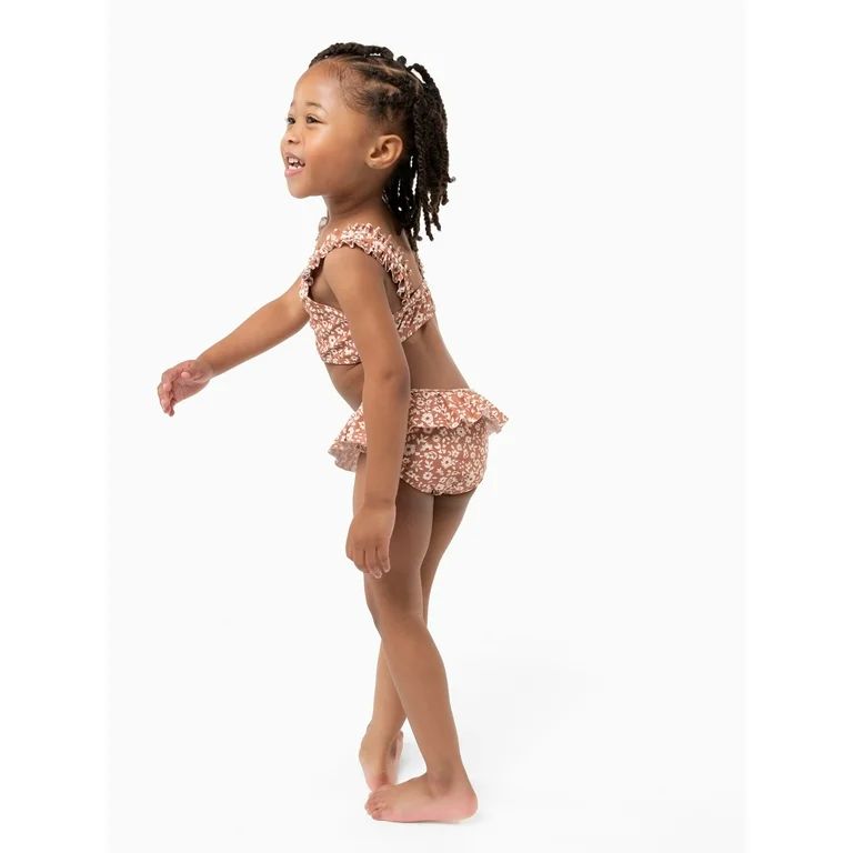 Modern Moments by Gerber Baby and Toddler Girl Ruffle Swimsuit, 12M-5T - Walmart.com | Walmart (US)