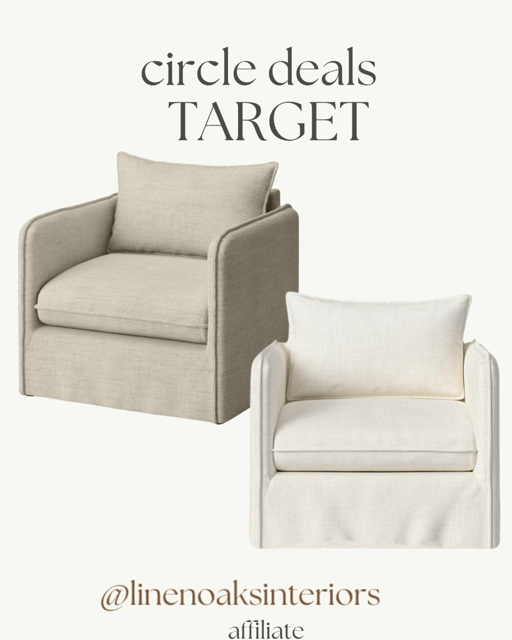Comfy linen accent chairs
Chairs- taupe chairs- cream chair 
Accent chairs sale target sales target circle week sales 

#LTKHome #LTKSaleAlert #LTKSummerSales