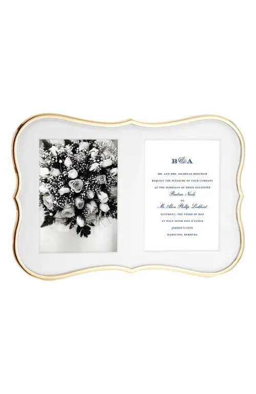 Kate Spade New York 'crown point' invitation bridal picture frame in Gold at Nordstrom | Nordstrom