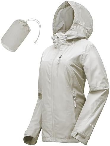 33,000ft Packable Rain Jacket Women Lightweight Waterproof Raincoat with Hood Cycling Bike Jacket... | Amazon (US)