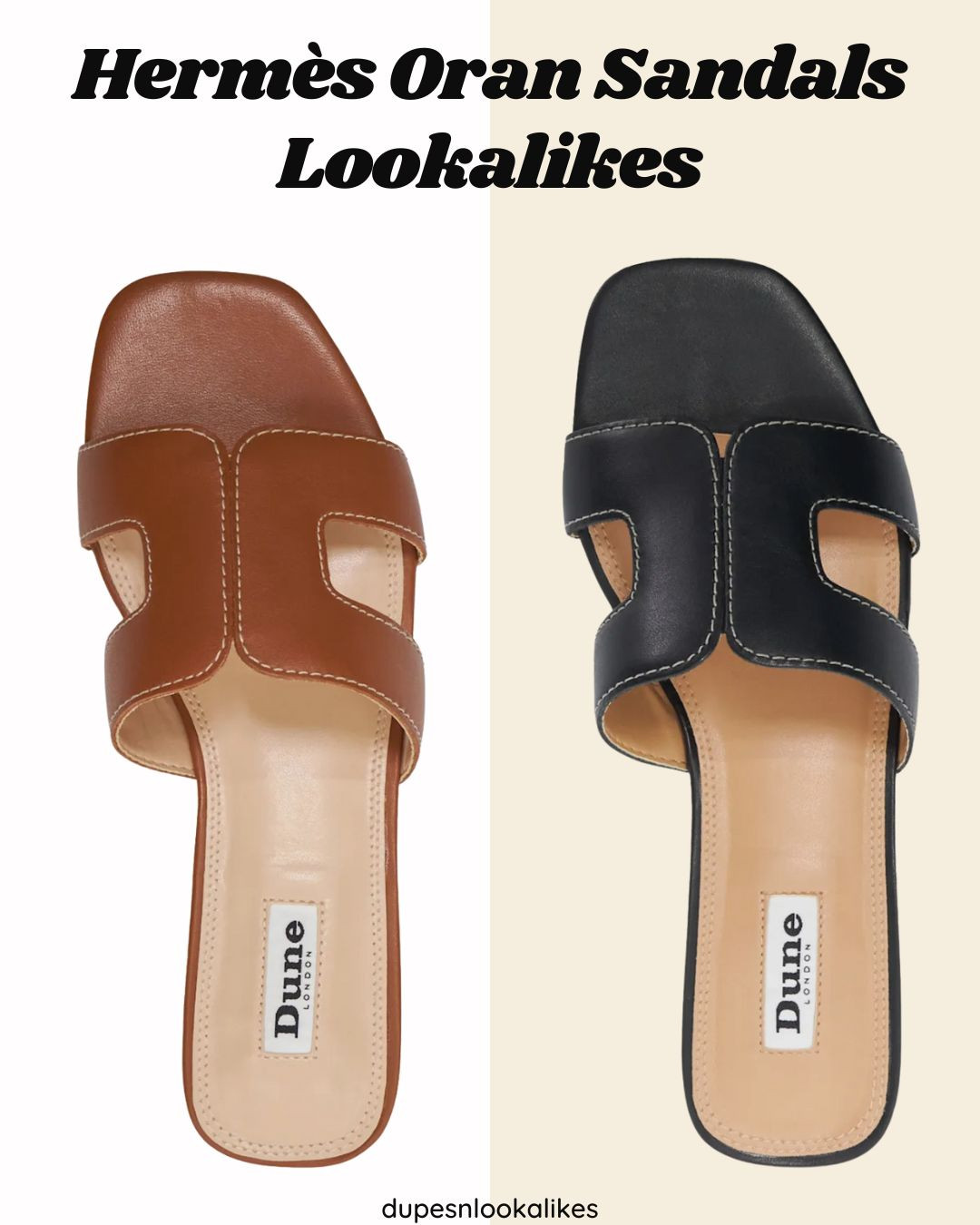 If you love the look of the Hermes Oran sandals but want something more budget-friendly, the Dune version is such a solid alternative. The design is nearly identical, super sleek, and easy to style with everything from linen pants to flowy dresses. They’re great quality for the price and really comfortable for walking around all day. If you're looking for that classic designer sandal vibe without spending hundreds, these are 100% worth checking out. 

 #LTKSeasonal #LTKFindsUnder100 #LTKShoeCrush
