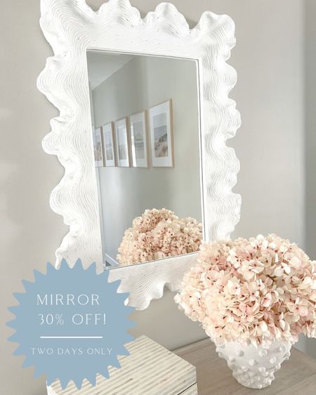 Ballard Designs is offering 30% off one item today and tomorrow only (Wednesday and Thursday, 4/5 & 4/6). Discount will appear in your cart - no promo code necessary! This is one of my favorite mirrors in my home - it’s now more than $100 off and on sale for $244!
-
coastal spring decor, coastal decor, beach house decor, beach decor, beach style, coastal home, coastal home decor, coastal decorating, coastal interiors, coastal house decor, beach style, neutral home decor, neutral home, natural home decor, coastal mirrors on sale, rectangular mirrors on sale, vertical mirrors, white mirrors coral mirrors, ballard designs mirrors, ballard designs sale, white vases, white pots, afloral hydrangeas, pink hydrangeas, decorative boxes, console table decor

#LTKstyletip #LTKsalealert #LTKhome