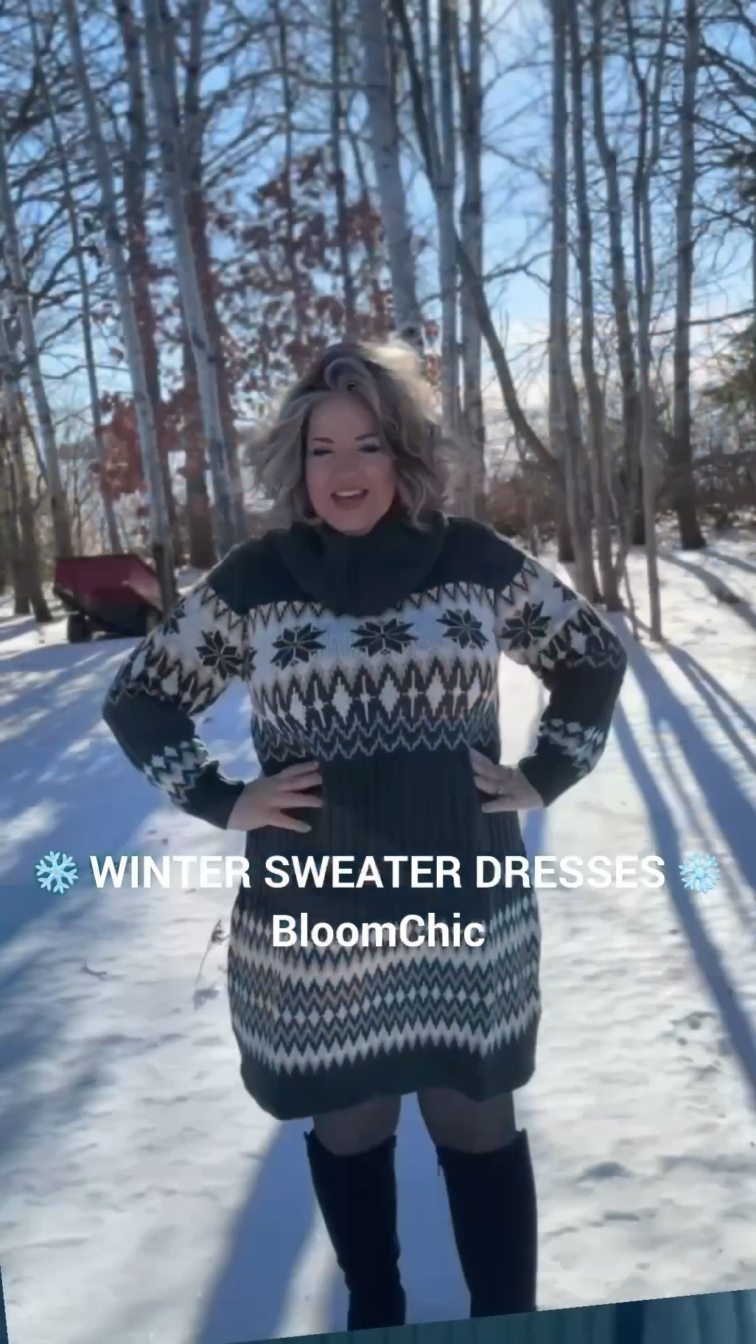 ❄️ Winter Sweater Dresses from BloomChic will keep you cozy in these cold months ahead! Im 5’ 4” and wearing size 1X 14/16. These dresses are stretchy, warm and cozy! Suitable all winter season, not just for the holidays!  

#bloomchic #bloomchicdress #plussizesweaterdress

#LTKHoliday #LTKSeasonal #LTKPlusSize
