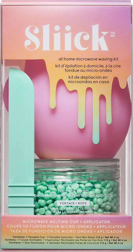 Sliick At Home Waxing Kit for Women, Pink \u2013 Coconut Melon, Hard Wax Kit for Hair Removal, Mi... | Amazon (US)