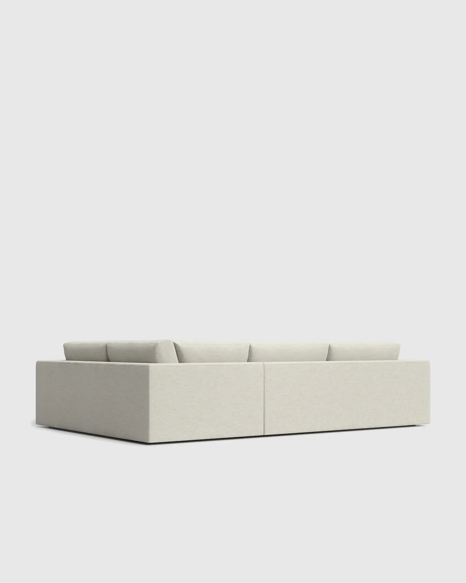 Sierra Curved Arm L Sectional in Performance Basketweave | Quince