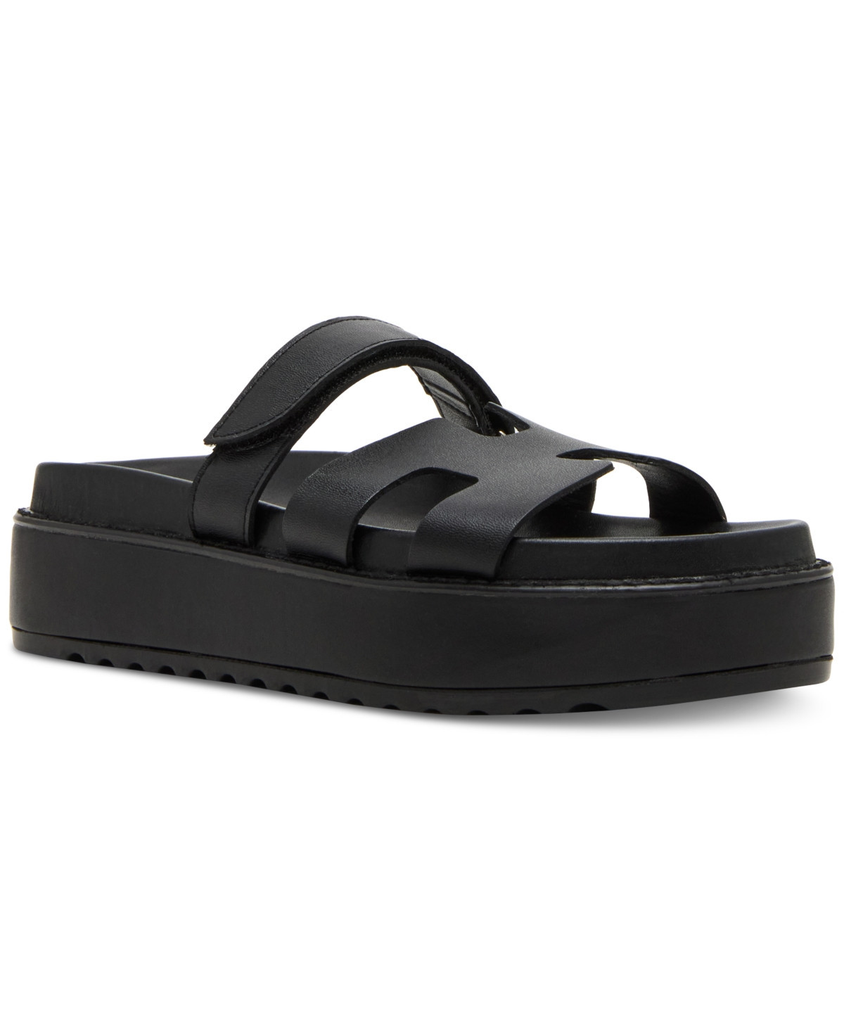 Steve Madden Women's BigMayven Platform Footbed Sandals - Black | Macy's