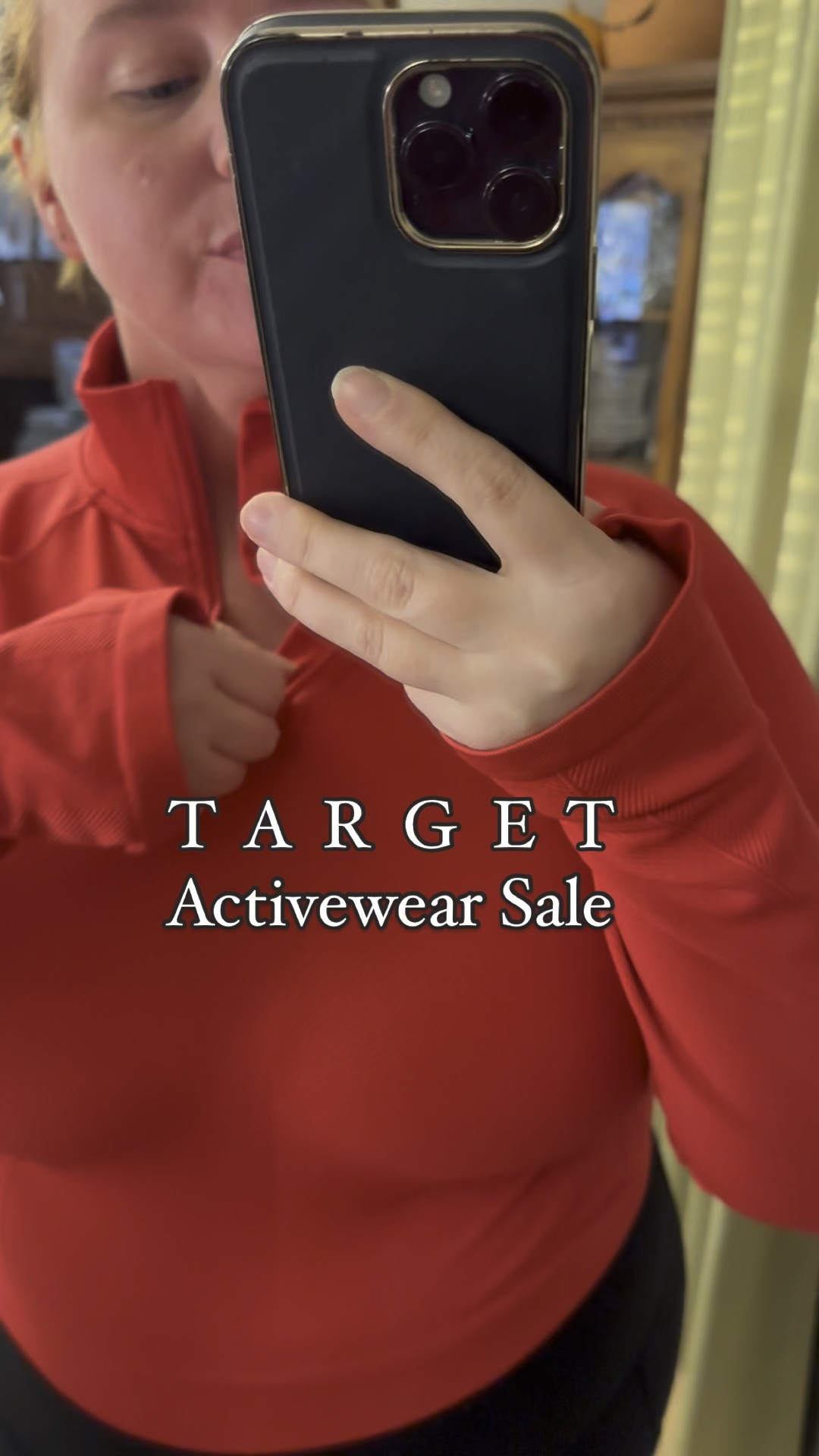 Target activewear. I wear a size L/XL
(Size up in the red jacket if you’re busty)

#LTKfitness #LTKmidsize #LTKsalealert