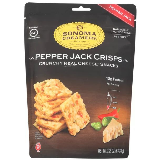 Sonoma Creamery Pepper Jack Crisps, 2.25 Oz | Walmart (US)