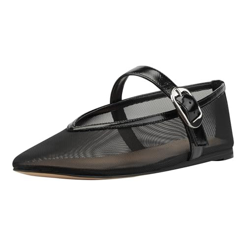 Marc Fisher LTD Women's Godina,Black Mesh/Leather, 7.5, Medium | Amazon (US)