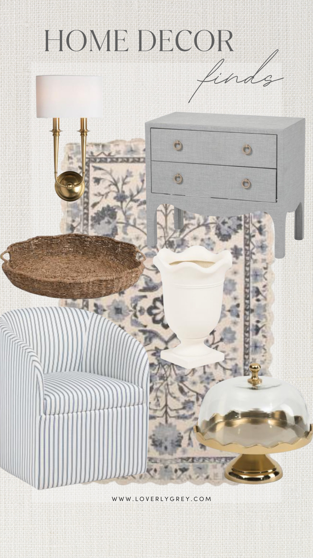 The prettiest traditional furniture and elegant accent staples on a major budget from TJ Maxx! Grab this chic grey textured nightstand and gold wall sconce before they sell out. Loverly grey, TJ Maxx finds, textured nightstand, brass wall sconce, affordable home decor 

 #LTKdayinmylife #LTKSeasonal #LTKHome