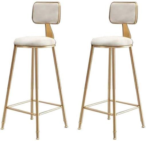 CraftThink Modern Counter Stool, Glam Armless Counter Stool Iron Household Bar Stool with Cushion... | Amazon (US)