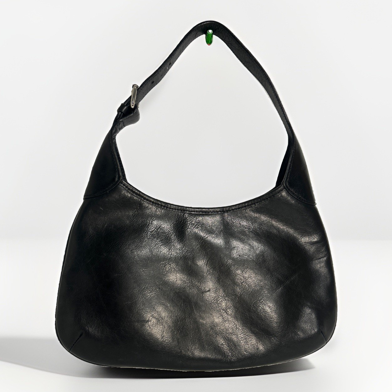 Vintage Banana Republic Leather Hobo Shoulder Bag Crescent Bag In Black | eBay US