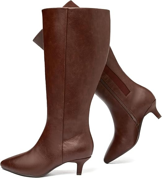 Women's Extra Wide Calf Knee High Boots True Wide Width Slouchy Ladies Boots, Comfortable Plus Si... | Amazon (US)