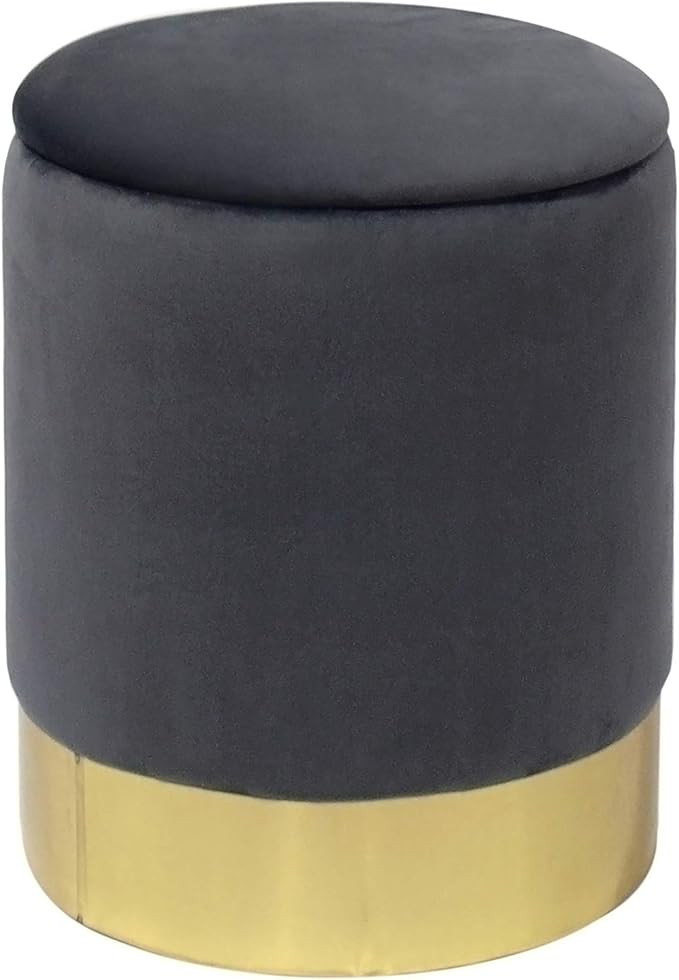 Design Guild Ottoman Beautiful Footrest w/Soft, Plush Velvet Cover, Thick Padded Cushion, Decorat... | Amazon (US)