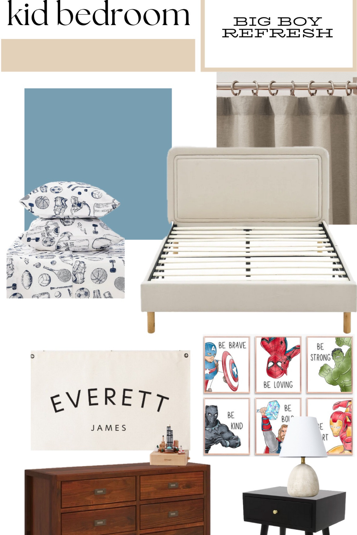 Beckam insisted we redo his room when the painters came to do the office!

#LTKhome #LTKfamily #LTKkids