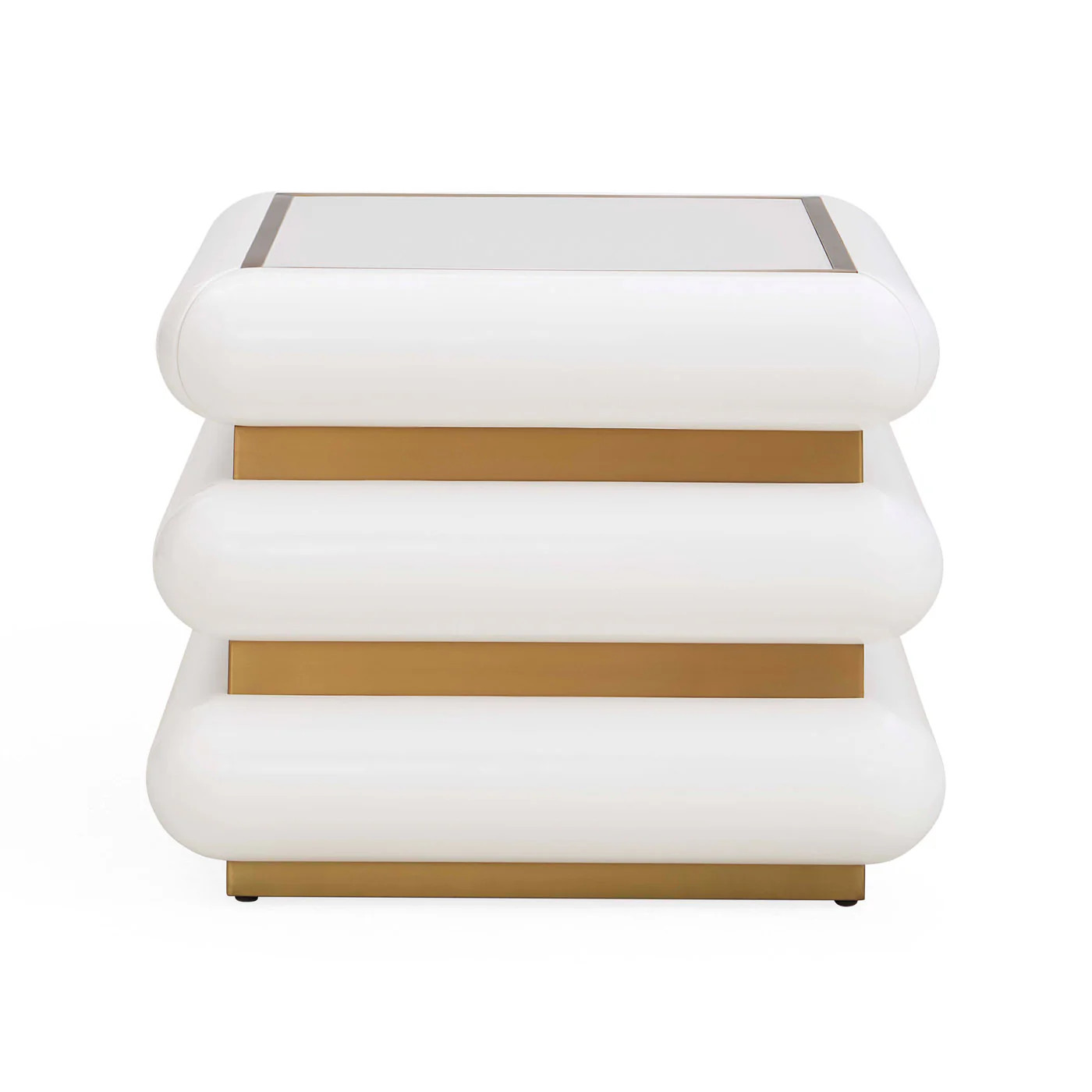 Kiki End Table in Lacquer with Brass Accents | Jonathan Adler | Jonathan Adler US