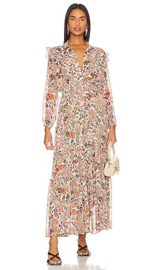 X Revolve Ahreana Dress in Esperanza Fall Maxi Dress Fall Tan Dress Beige Dress Maxi Dress Outfit | Revolve Clothing (Global)