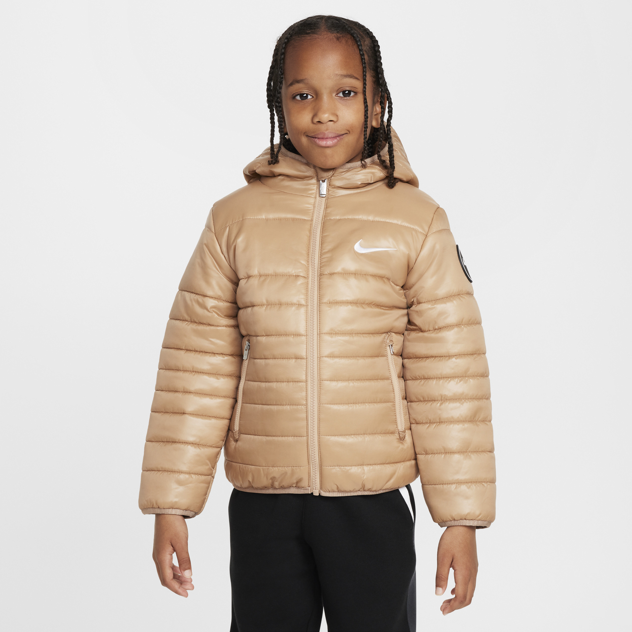 Nike Little Kids' Filled Quilted Jacket in Brown | 86M362-X0L | Nike (US)