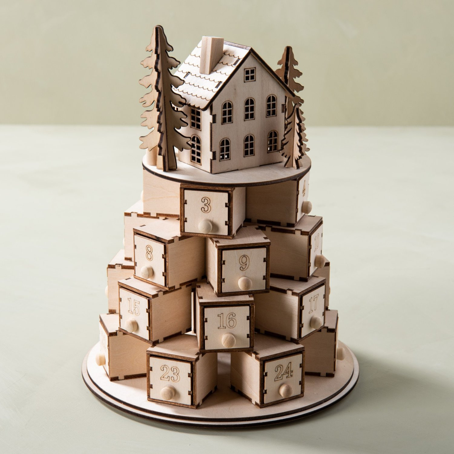 Alpine House Wood Advent Calendar | Magnolia