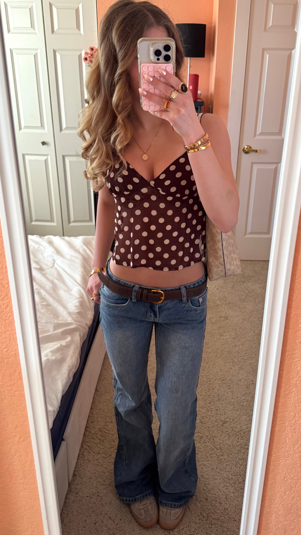 cute brown polka dot outfit

#LTKgrwm #LTKootd