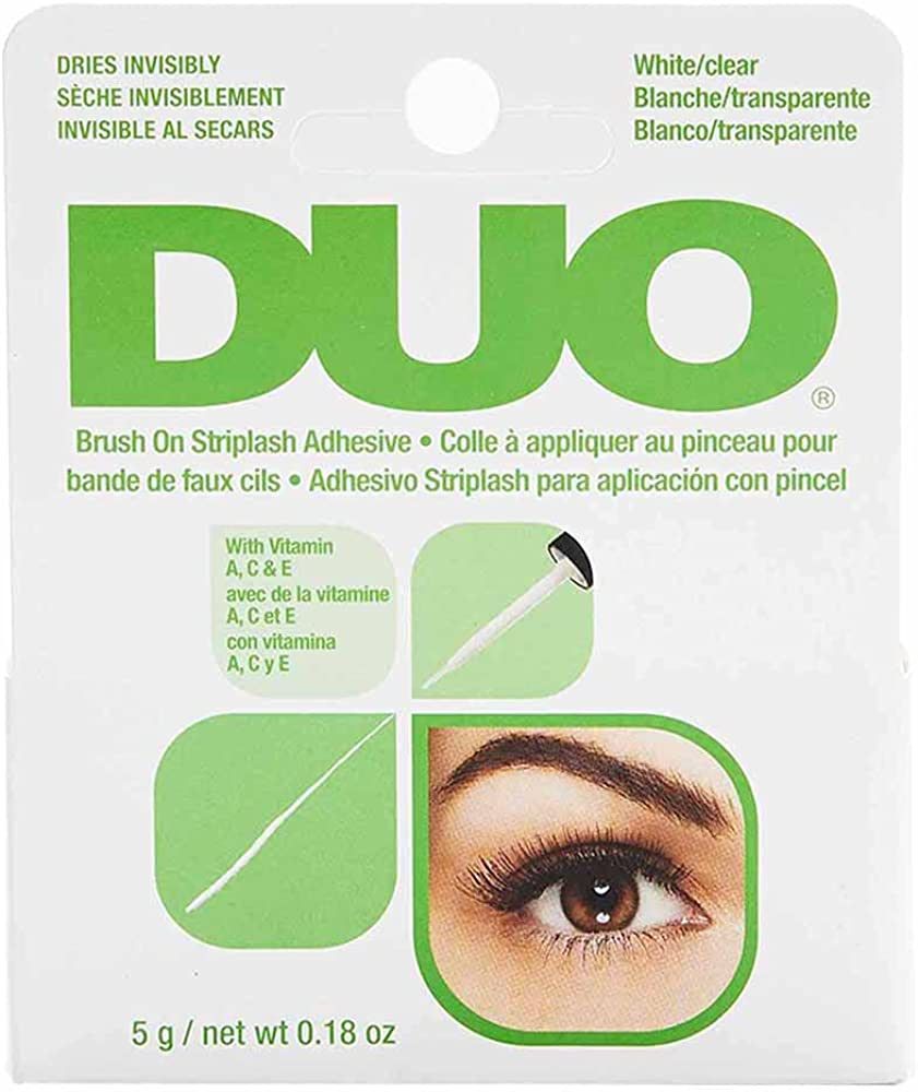 DUO Brush-On Lash Adhesive with Vitamins A, C & E, Clear, 0.18 oz, 1-Pack | Amazon (US)