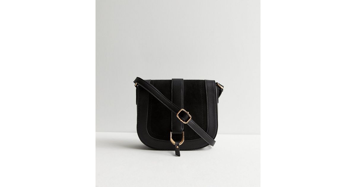 Black Suedette Saddle Cross Body Bag
						
						Add to Saved Items
						Remove from Saved Item... | New Look (UK)