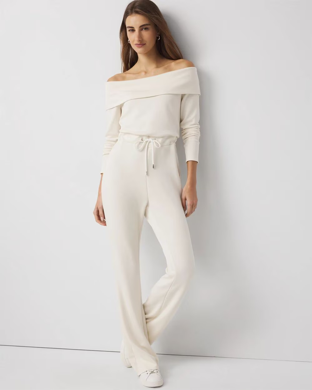 Off-The-Shoulder Fold-Over Jumpsuit | White House Black Market | White House Black Market