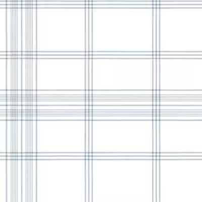 York Wallcoverings Water's Edge Resource Library 56.4-sq ft Blue Non-woven Plaid Prepasted Water ... | Lowe's