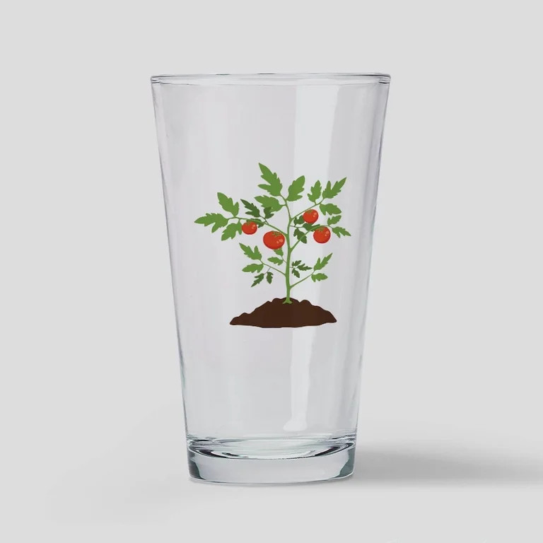 CafePress - Tomato Plant - Pint Glass, Drinking Glass, 16 oz. CafePress | Walmart (US)