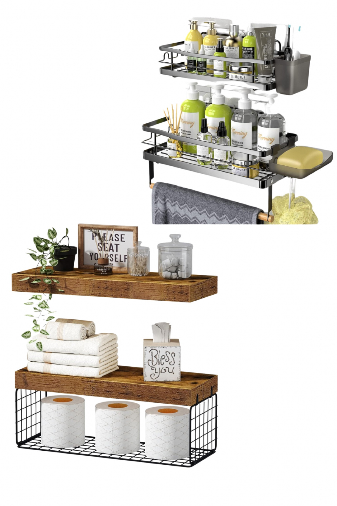 Bathroom shelving. Estantes de mis baños✨

#LTKVideo #LTKhome
