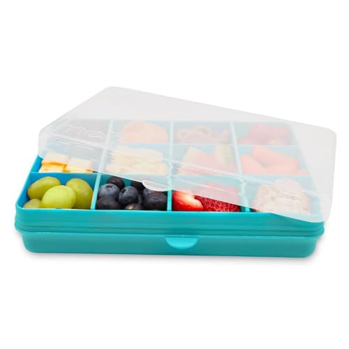 melii Snackle Box |12-Compartment Snack Container with Removable Dividers, BPA-Free Food Storage for Travel, School & On-the-Go Snacks, Kids & Family Organizer (Blue) | Amazon (US)