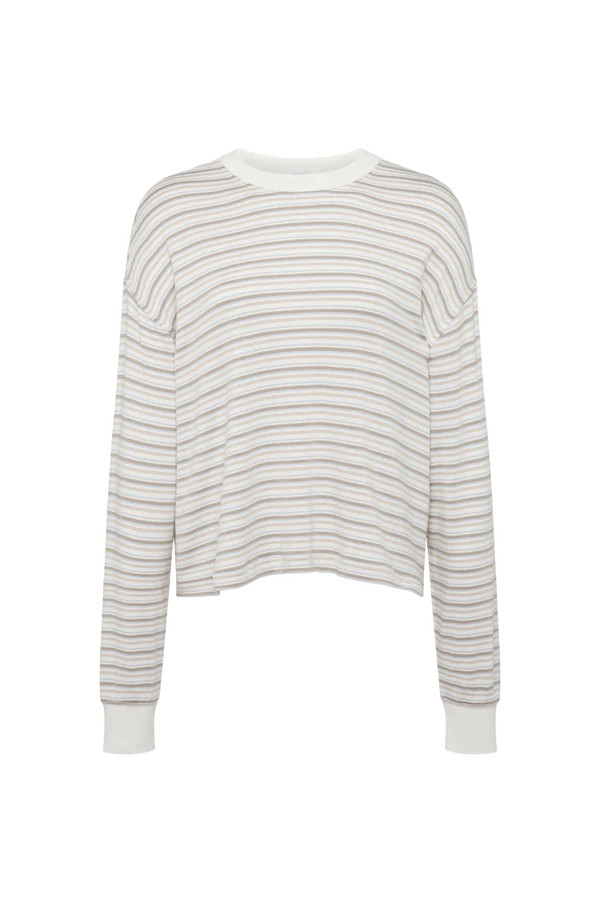 Boyfriend Stripe Tee | Cocoa Sky Stripe | nuuds