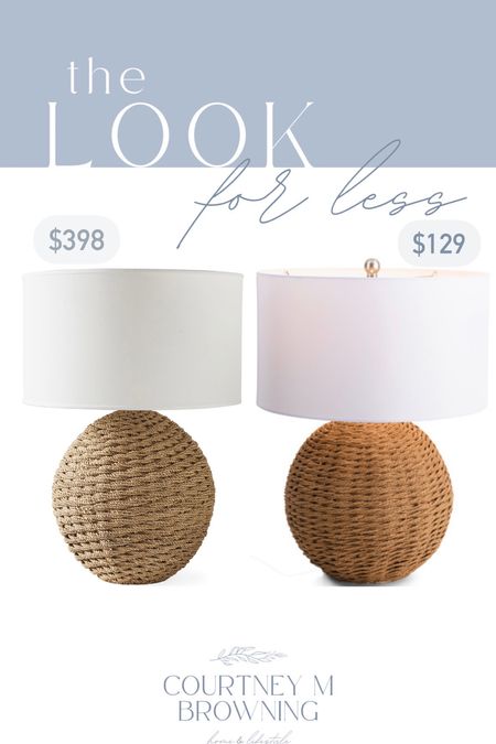 Look for less! Serena and Lily lamp, table lamp, woven lamp, large scale lamp, designer lighting, designer look for less, designer dupe 

#LTKhome
