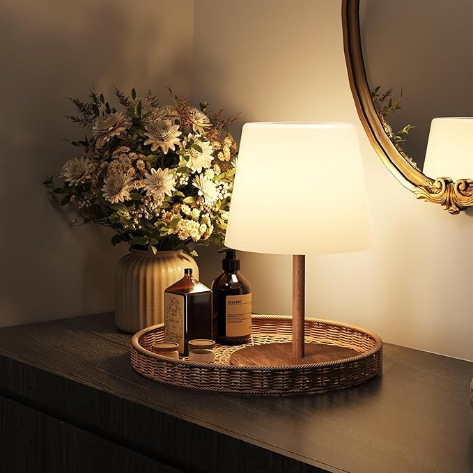 EZVALO Outdoor Cordless Table Lamp, IP65 Waterproof 4500mAh Rechargeble Shower Lamp, Dimmable Tou... | Amazon (US)