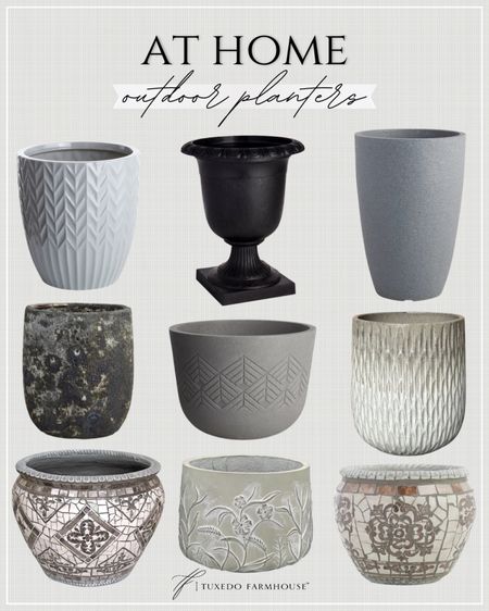 At Home - Outdoor Planters

Such stylish options available from At Home this season! Get yours today!

Seasonal, summer, spring, planters, outdoor, patio, porch, deck, backyard 

#LTKSeasonal #LTKHome