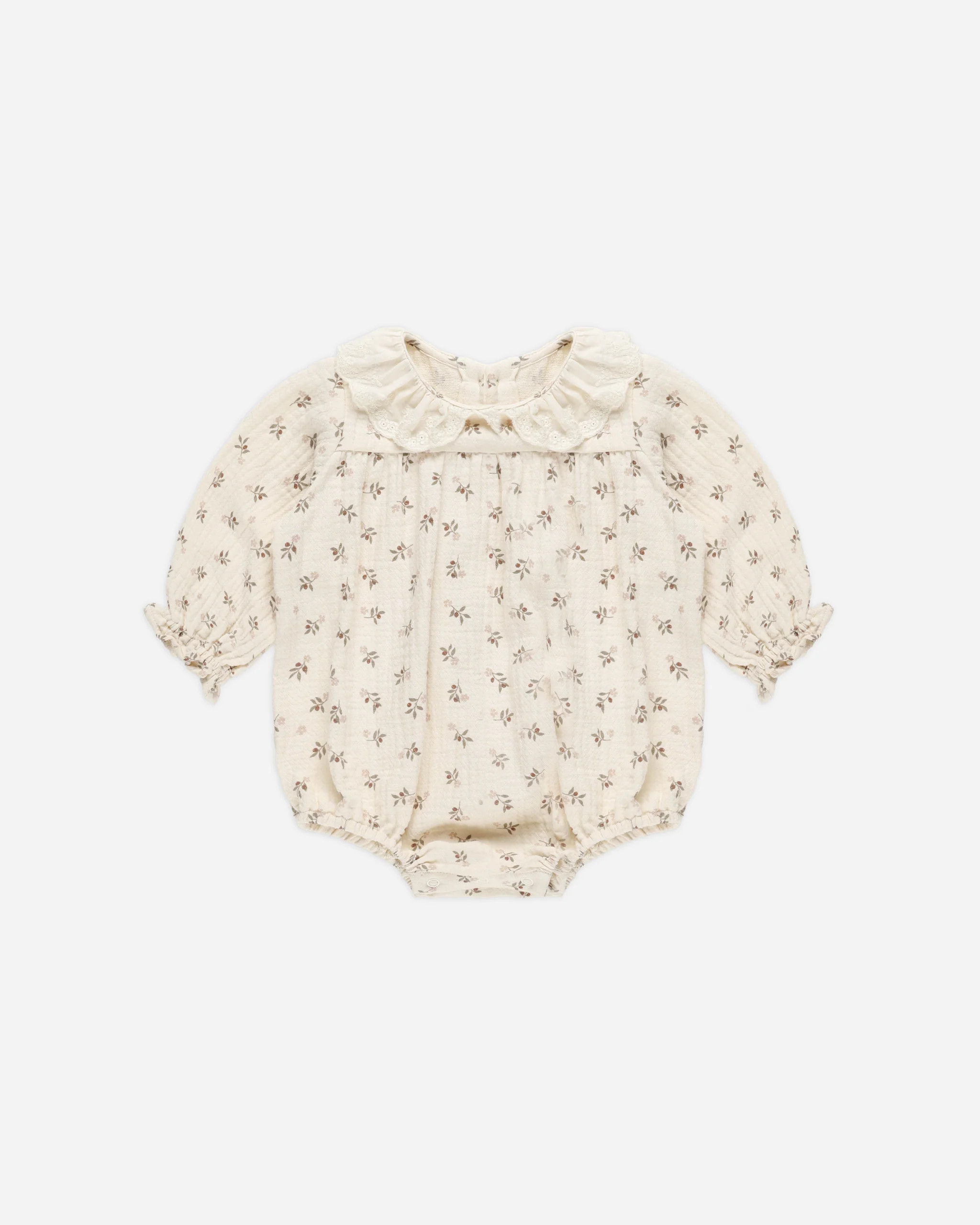Collared Bubble Romper || Holly Berry | Rylee + Cru