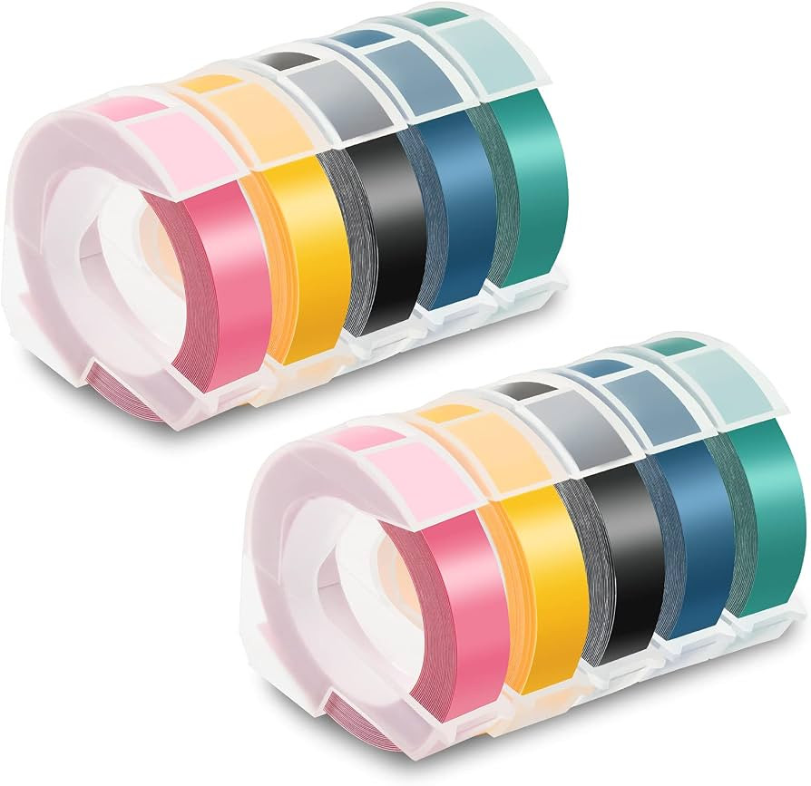 Pristar Replacement Embossing Label Tape Compatible for DYMO Embossing Xpress Label Maker, 3D Pla... | Amazon (US)
